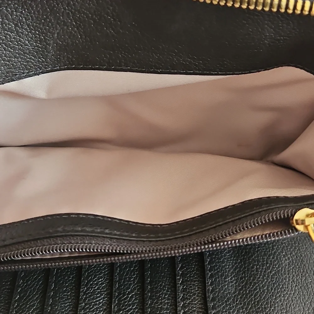 TUMI Black Leather Crossbody Bag Detachable Strap - Picture 9 of 17